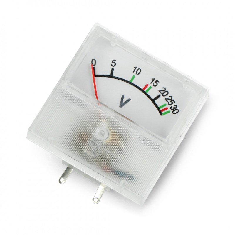 91C16 mini - 30V DC analog panel voltmeter