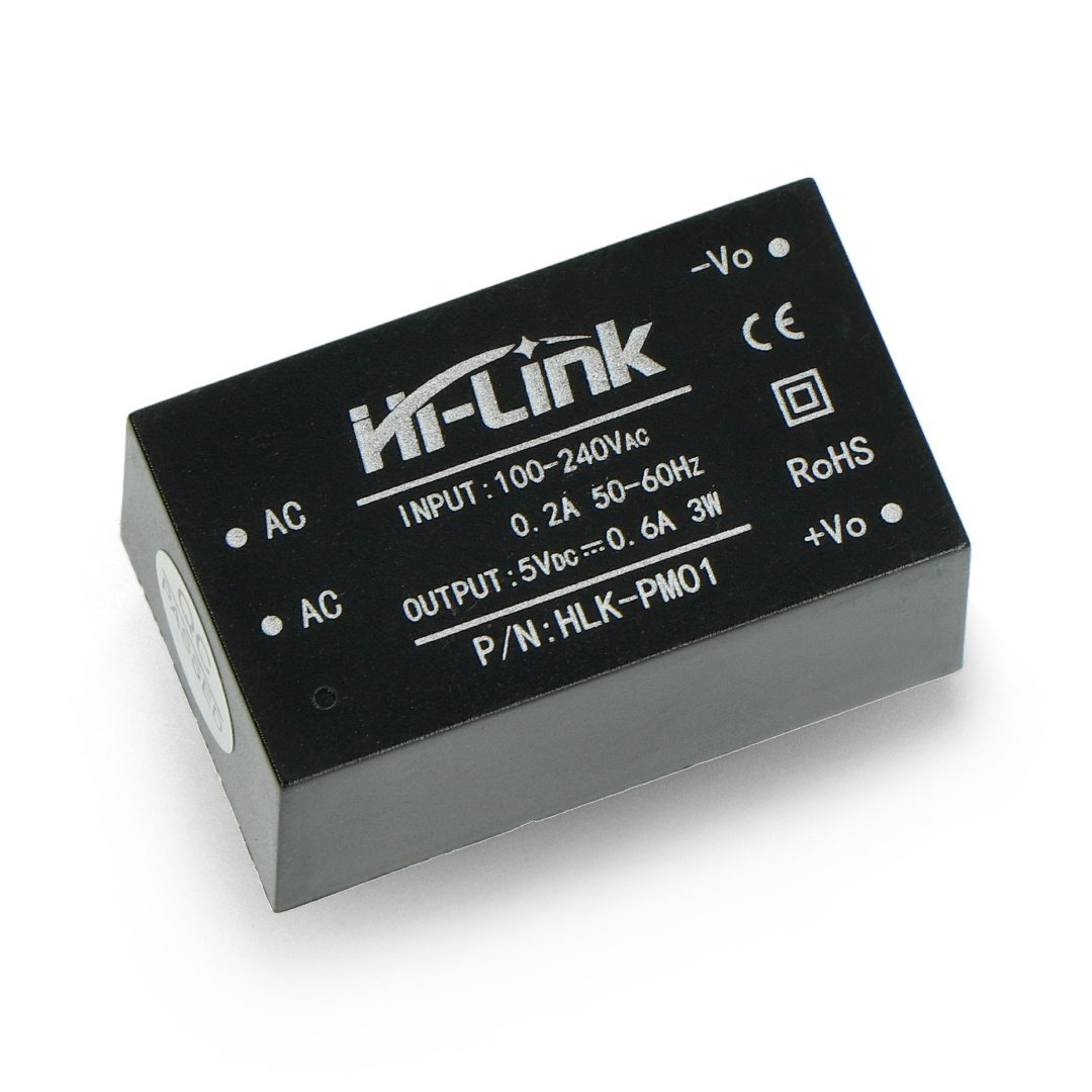 Hi-Link Power Supply HLK-PM01 100V-240VAC / 5VDC - 0.6A