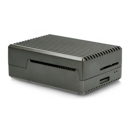 Case for Raspberry Pi 4B - with cutouts - aluminum - graphite Case for Raspberry Pi 4B - with cutouts - aluminum - graphite