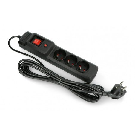 Power strip with protection Armac Multi M3 black - 3 sockets - Power strip with protection Armac Multi M3 black - 3 sockets -