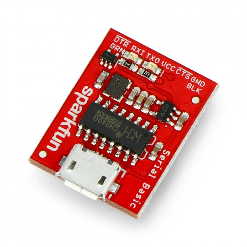 Serial Basic - USB-UART converter CH340G - microUSB socket.