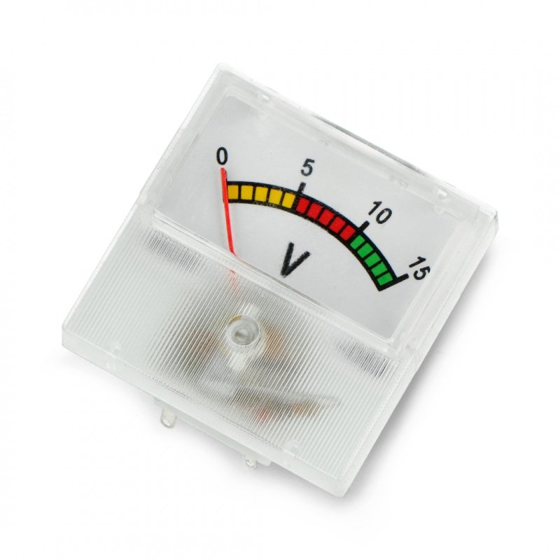 Analog DC Voltmeter, 0-3 / 0-15V DC