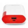 Mobile battery PowerBank Esperanza EMP111WR Boson 6000mAh - white-red - zdjęcie 3