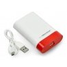 Mobile battery PowerBank Esperanza EMP110WR Graviton 4800mAh - white-red - zdjęcie 2
