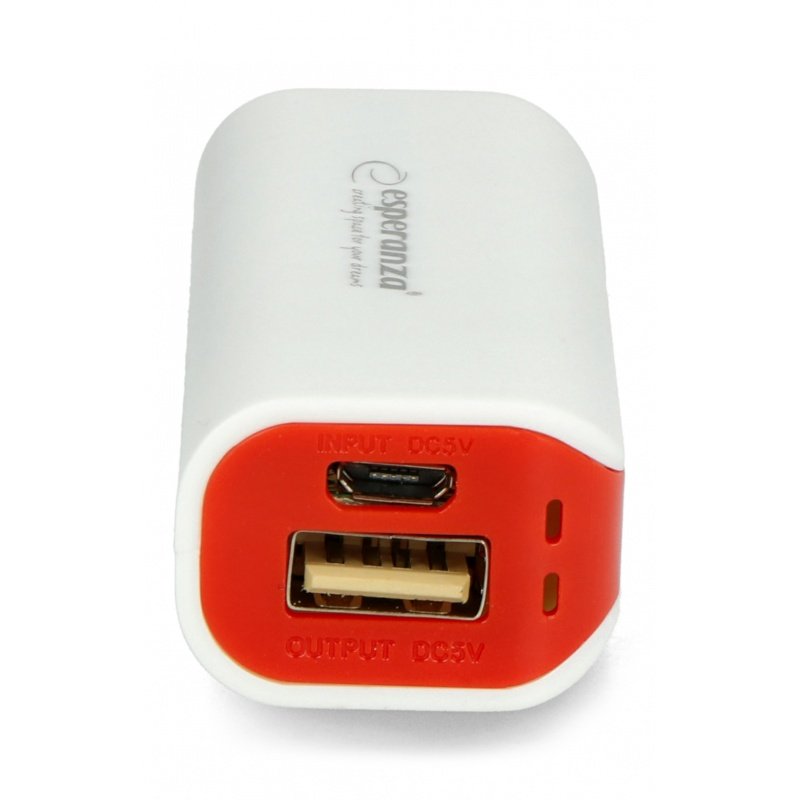 Mobile battery PowerBank Esperanza Joule EMP103WR 2200mAh - white and red