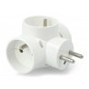 DPM triple AC 250V socket outlet splitter - white - zdjęcie 1