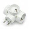 DPM triple AC 250V socket outlet splitter - white - zdjęcie 1