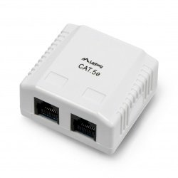 Wall socket 2xRJ45 shielded...