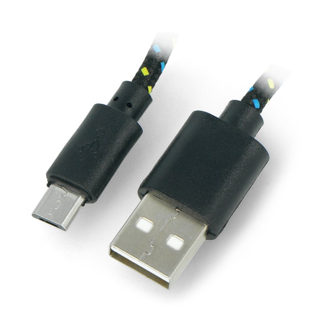 MicroUSB B to A braided cable 3m