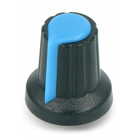 Potentiometer knob blue - 6 / 14mm - 5pcs. Potentiometer knob blue - 6 / 14mm - 5pcs.