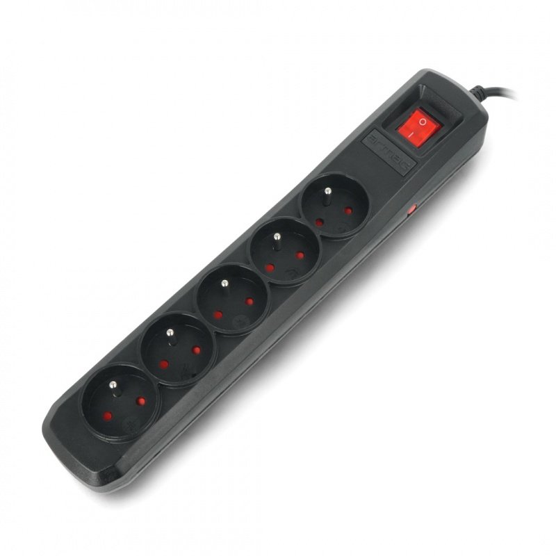 Power strip with protection Armac A5 black - 5 sockets - 3m