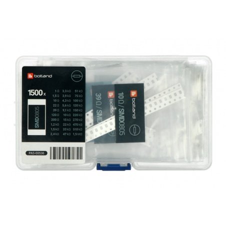 Set of resistors SMD 0805 - 1500pcs. Set of resistors SMD 0805 - 1500pcs.