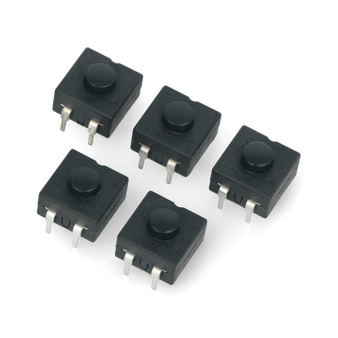 Bistable switch ON-OFF PB-12A-2, round 30V/1A - 5pcs.