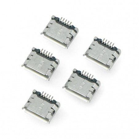MicroUSB socket type B - SMD - 5pcs. MicroUSB socket type B - SMD - 5pcs.