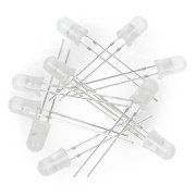 LED 5mm white flashing - 10pcs