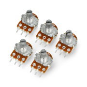 Rotary potentiometer 20kOhm linear 1/5W B20K - 5szt.