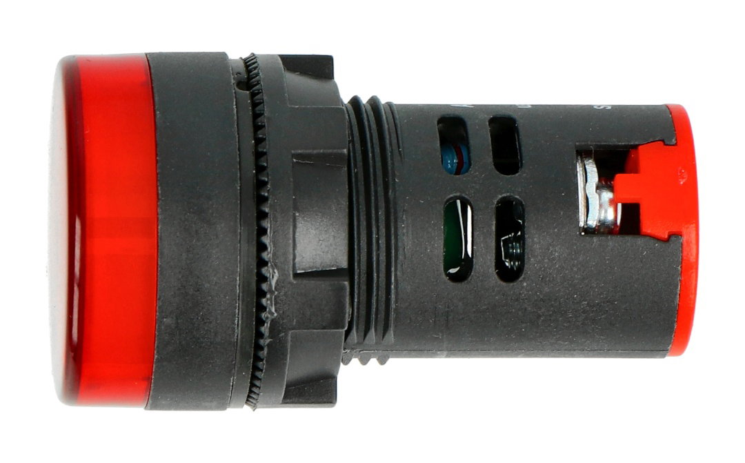 Led Dc Indicator 12V AC / DC indicator - 28mm - red Botland - Robotic Shop