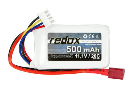 Pakiet Li-Pol Redox 500mAh 20C 3S 11,1V