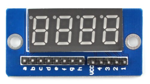 Module 4 x 8-segment display with anode - 2 mounting holes_