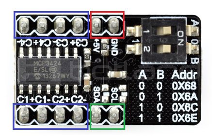 MCP3424 - przetwornik ADC 18-bitowy 4-kanałowy I2C