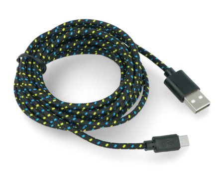 Przewód USB A - microUSB o długości 3m.