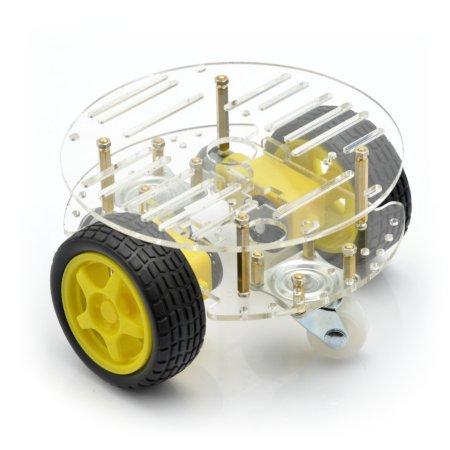 Smart Car Kit 2WD Smart Round Robot Car Double Layer Chassis Kit