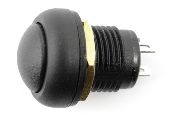 ON-OFF bistable switch 12mm - 5A/250V - round - black