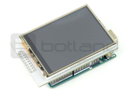Wyświetlacz LCD 2,8'' 320x240px z czytnikiem kart microSD - nakładka na Arduino