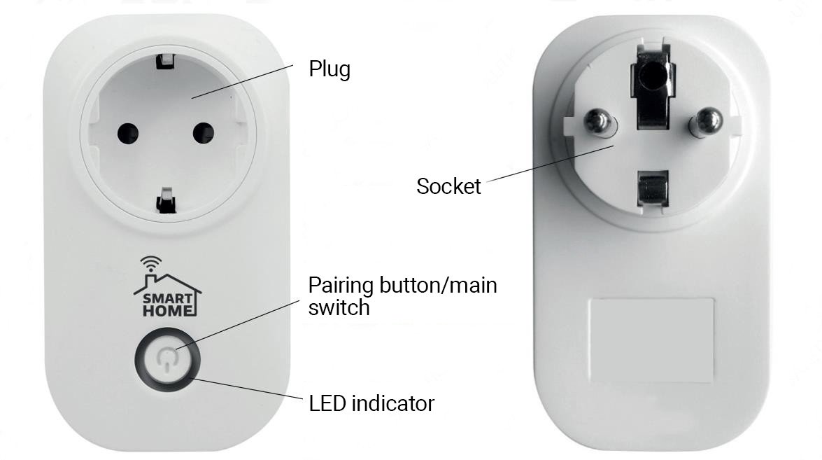 Tuya - double smart WiFi plug with energy measurement - 3500W - white -  Gosund SP211 Botland - Robotic Shop