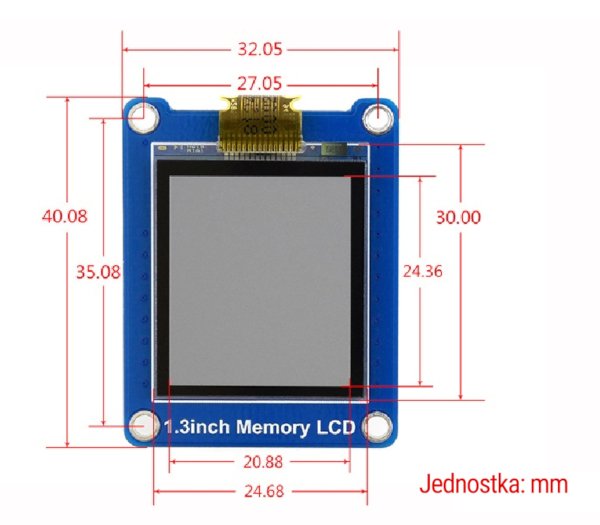 wyświetlacz LCD 1,3