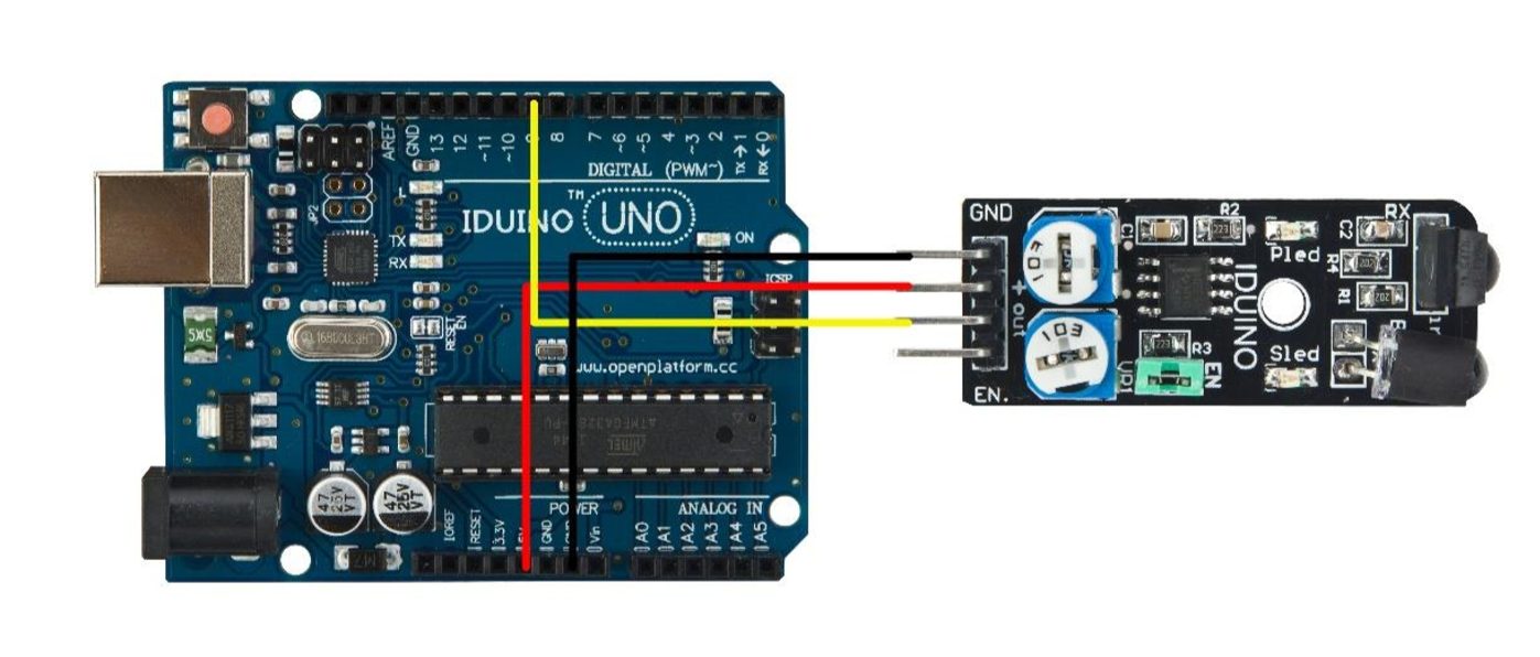 Przykład podłączenia czujnika odległości z Arduino