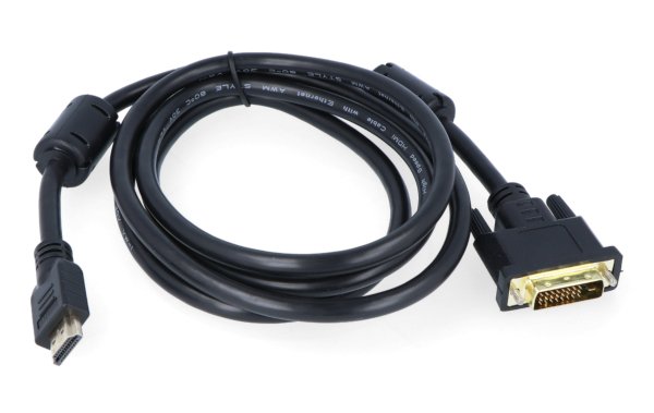 Przewód DVI - HDMI czarny 1,8 m