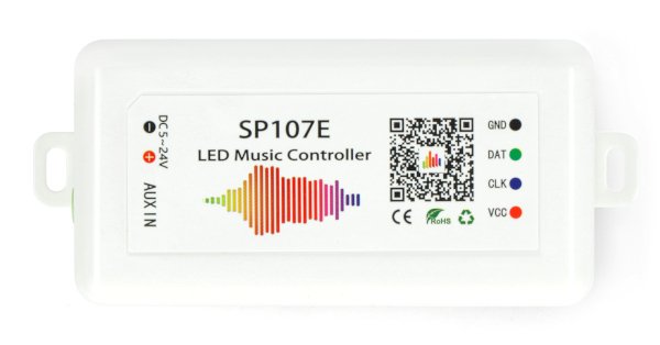 Sterownik do adresowanych taśm i pasków LED RGB Bluetooth SP107E LED Music Controller - efekty świetlne i muzyczne