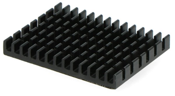 Radiator 40x30x5mm dla Raspberry Pi 4 z taśmą termoizolacyjną - czarny