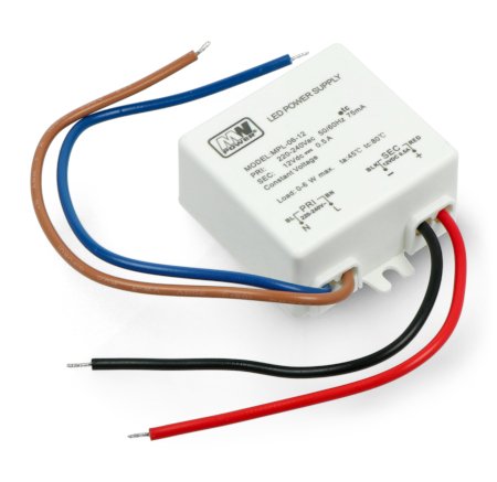 Zasilacz do taśm i pasków LED MW Power MPL-06-12 12V/0,5A/6W