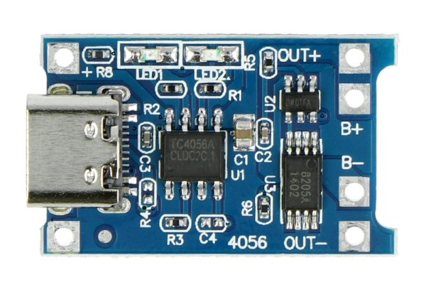 Ładowarka Li-Pol TP4056 pojedyncza cela 1S 3,7V USB typ C z zabezpieczeniami
