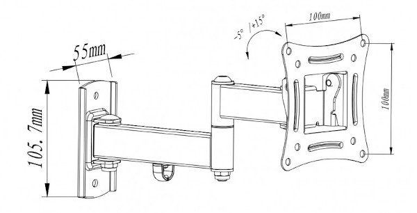 Wymiary uchwytu ART AR-82