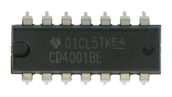 Układ CD4001BE w obudowie DIP14