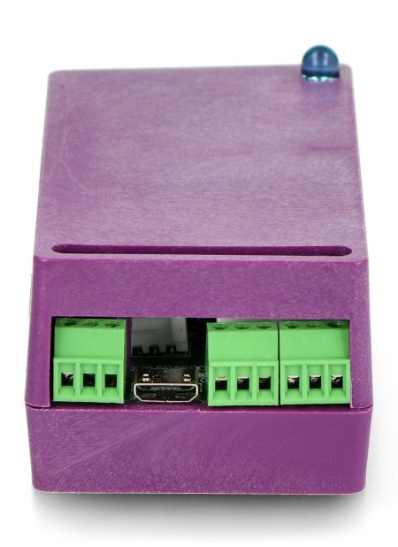 Kontroler może być zasilany poprzez port microUSB lub akumulator Li-Pol.