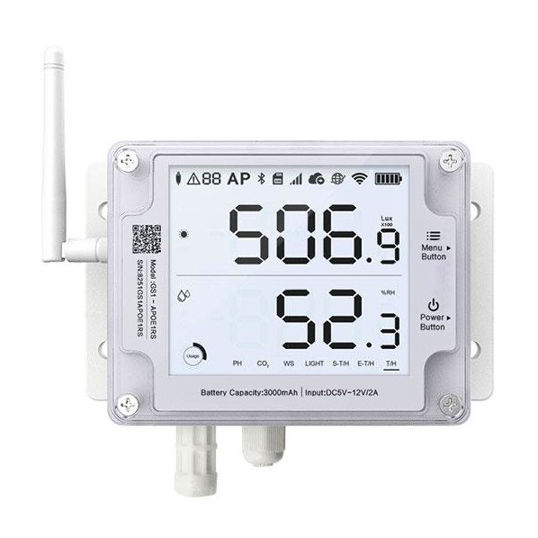 Ubibot GS1-AETH1RS Ethernet Thermometer Hygrometer, WiFi Temperature  Humidity Sensor, Digital Temperature Data Logger, Free App Email  Alert(2.4GHz