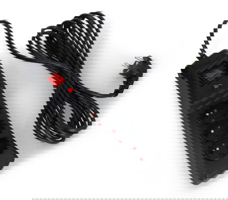 Listwa zasilająca z zabezpieczeniami Armac Multi M3 czarna - 3 gniazda - 5m