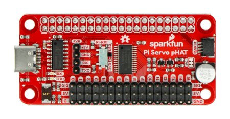 Nakładka do Raspberry Pi w postaci 16-kanałowego sterownika PWM.