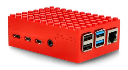 Obudowa posiada otwory, które dają dostęp do wszystkich wyprowadzeń Raspberry Pi. 