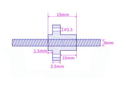 Szczegółowe wymiary śruby trapezowej