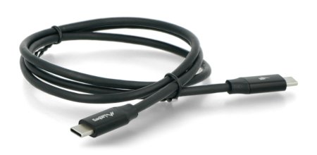 Przewód Lanberg USB C - USB C 2.0 czarny premium QC 4.0 PD o długości 1 m.