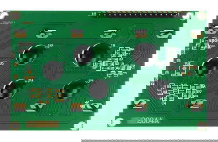 LCD display 4x20 characters green with connectors - justPi