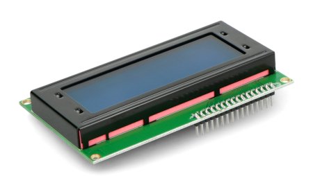 Wyświetlacz LCD 4x20 znaków niebieski ze złączami - justPi