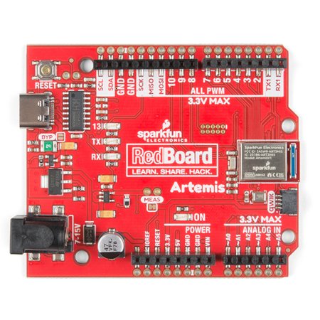 SparkFun RedBoard Artemis - board with a microcontroller.