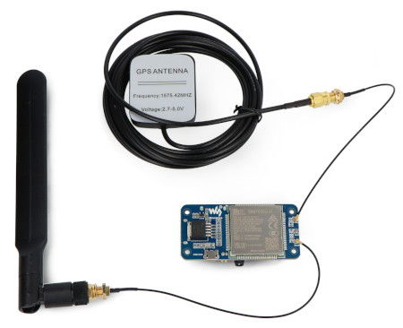 SIM7600G-H 4G HAT (B) - GNSS / LTE 4G / 3G / 2G overlay for Raspberry Pi - Waveshare 19485