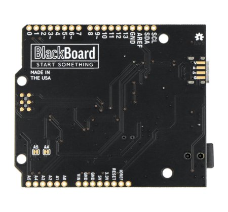 SparkFun BlackBoard C is a board fully compatible with Arduino Uno.